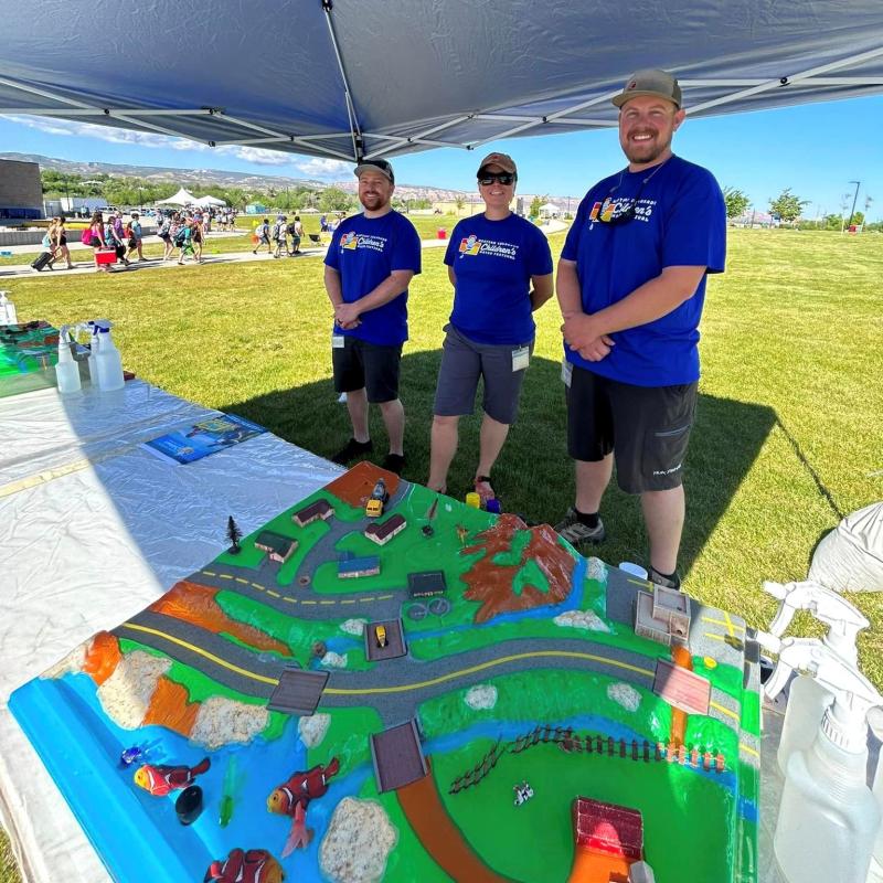 Stormwater Division employees smile for a picture