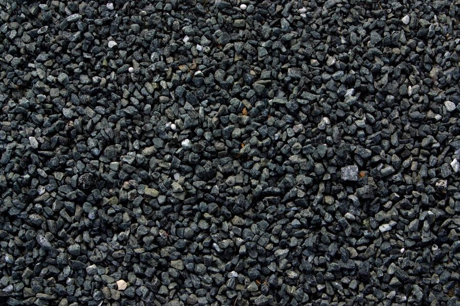 Black gravel. 