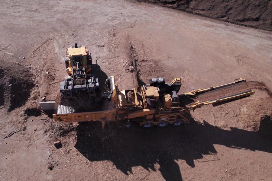 A horizontal grinder. 